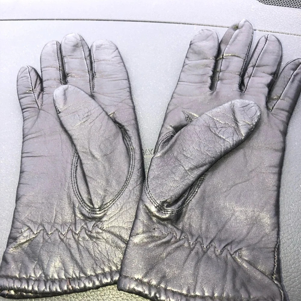 Gimbels Women’s Vintage Leather gloves Black Large